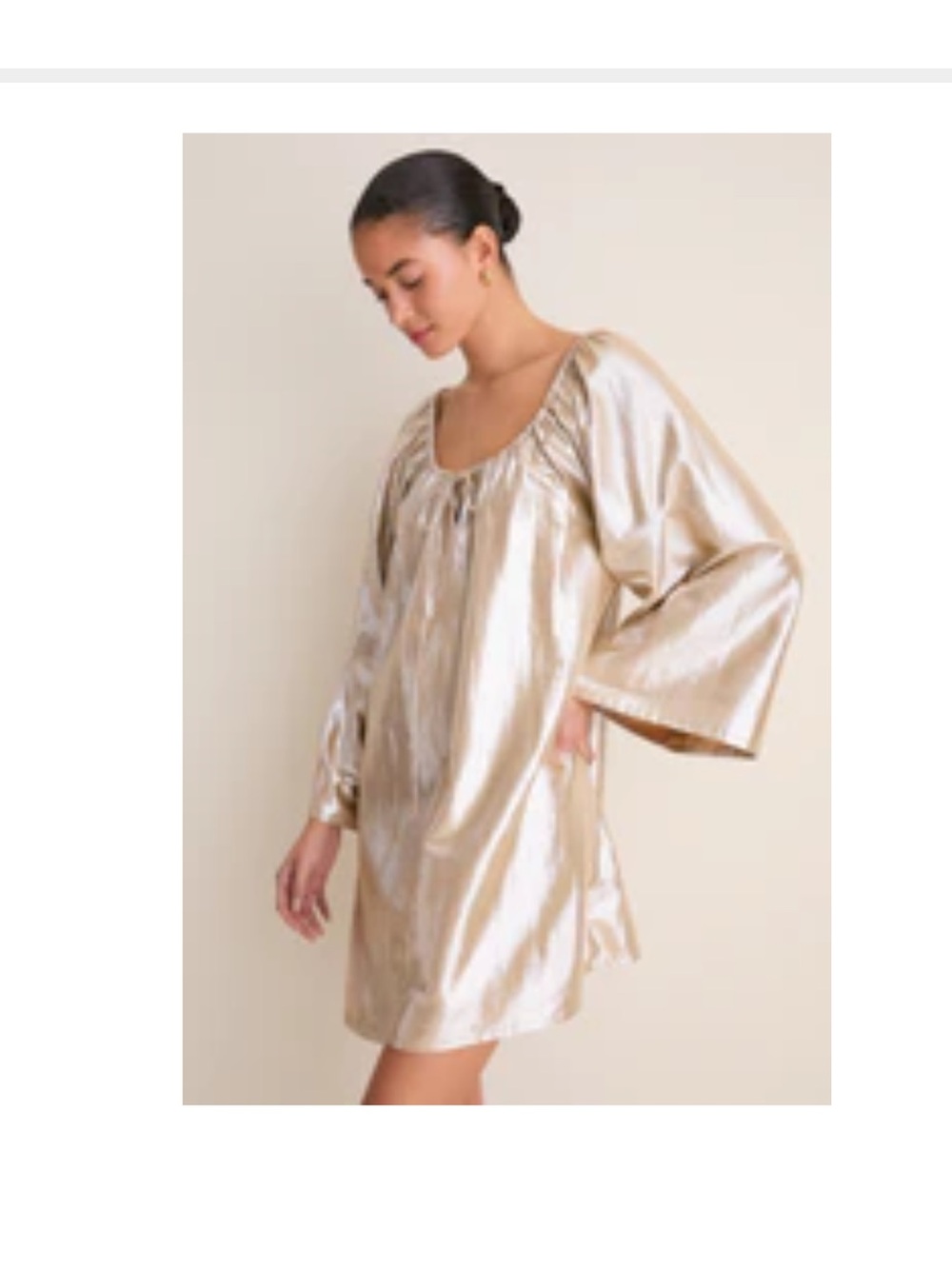 Tuckernuck Metallic Gold Short Sleep Tunic